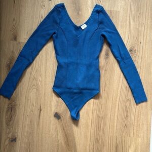 Blue Long Sleeve Bodysuit